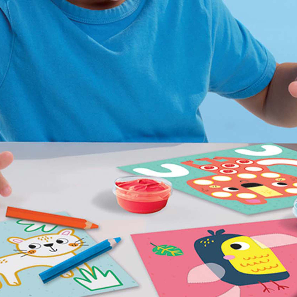 SES Creative My First 3-in-1 Fingerpainting Colouring and Sticking Shapes Activity Set Image 3