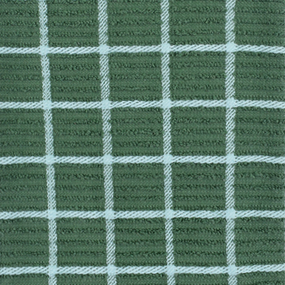 Kitchen Trends Green Ripple Check Tea Towel 3 Pack Image 4