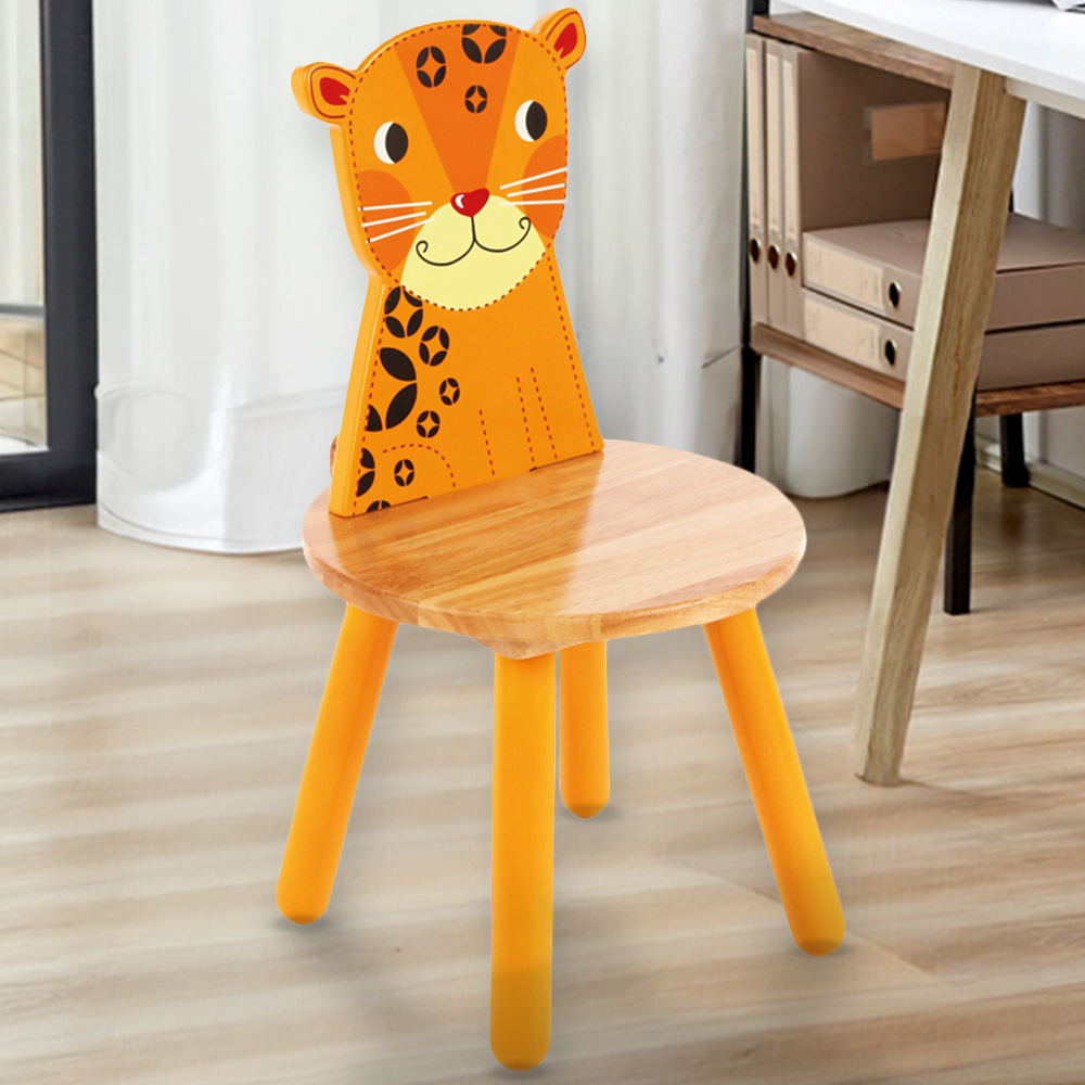 Tidlo Kids Wooden Leopard Chair Image 1