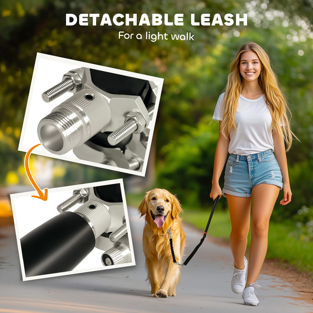 PawHut 20 to 40cm Black Dog Lead Image 6