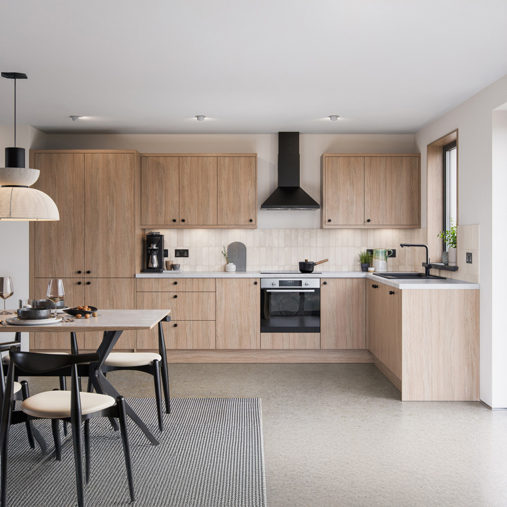 wilko Modern Slab Amber Oak Wall 600 x 300 mm Image 2