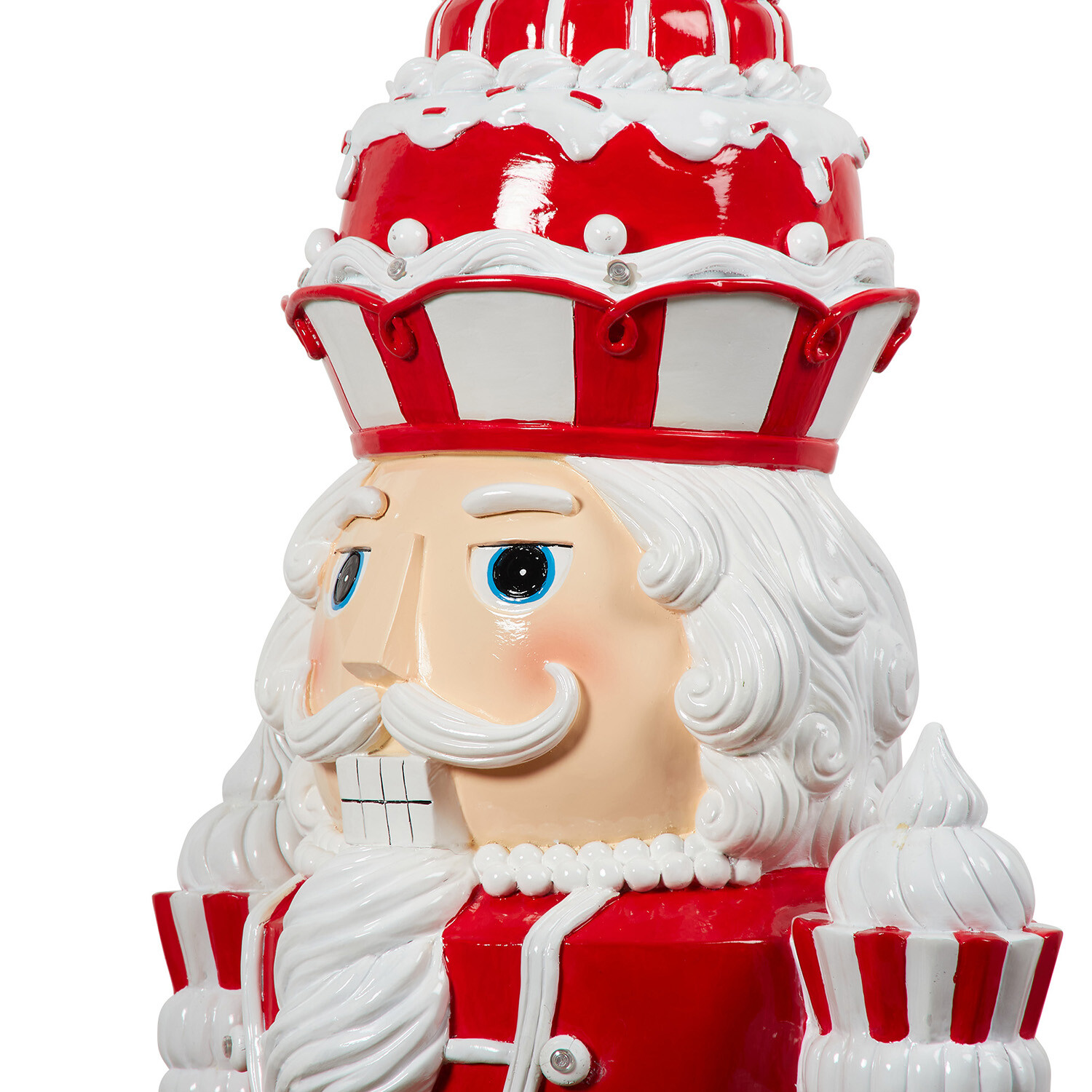4ft LED Candy Cane Nutcracker - Red Image 2