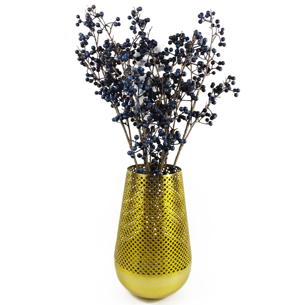 Leaf Berry Branch Blue Pick 70cm 6 Pack Image 2