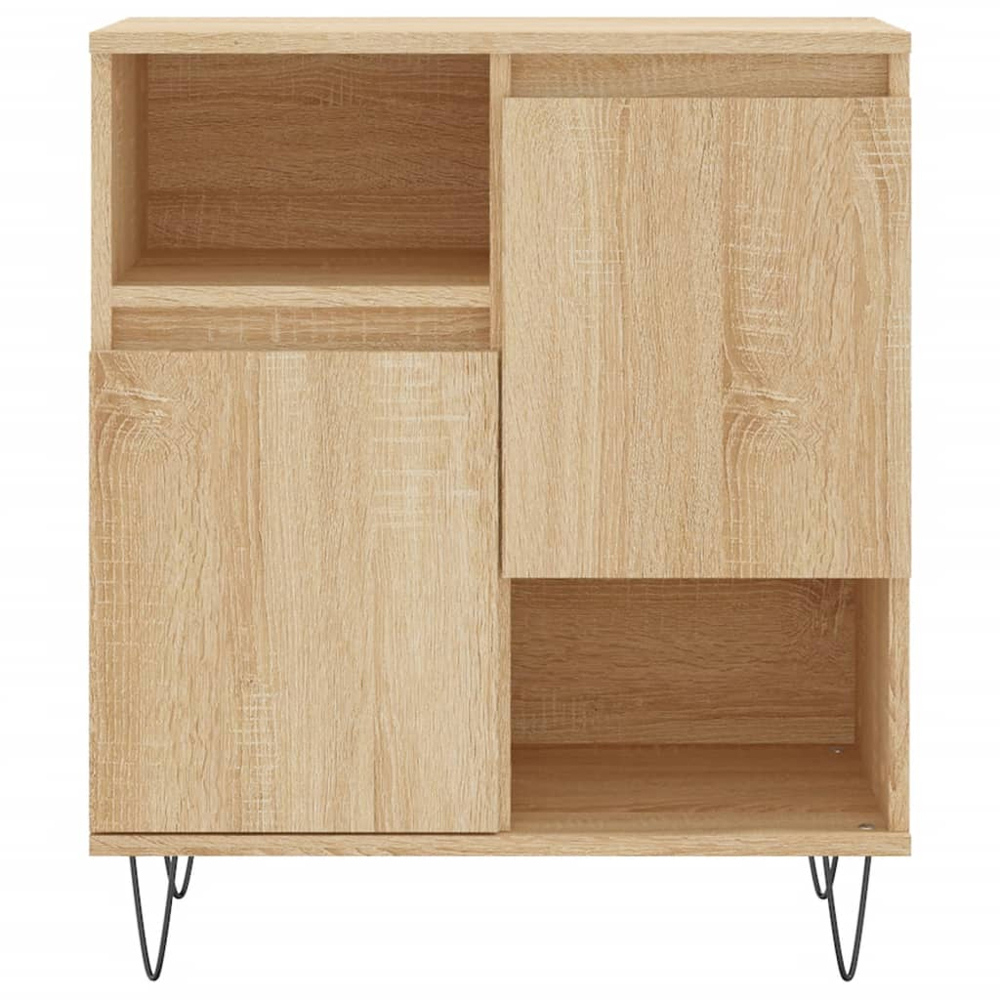 vidaXL 2 Door 2 Shelf Sonoma Oak Sideboard Set of 3 Image 6