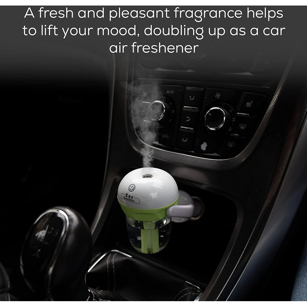 Aquarius Green Portable Mini 12V Car Steam Humidifier with Aroma Diffuser 2 Pack Image 5