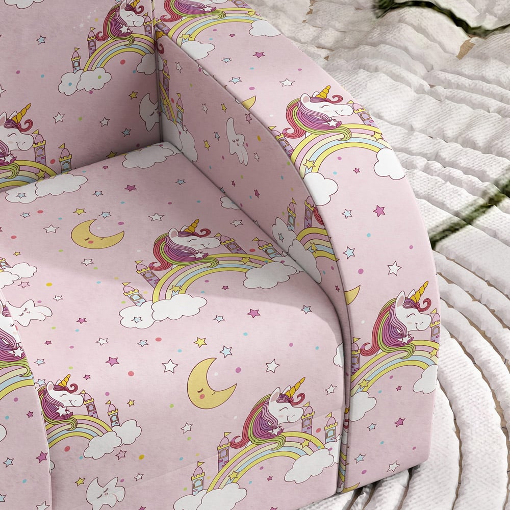 AIYAPLAY Pink Kids Foldable Armchair Image 3