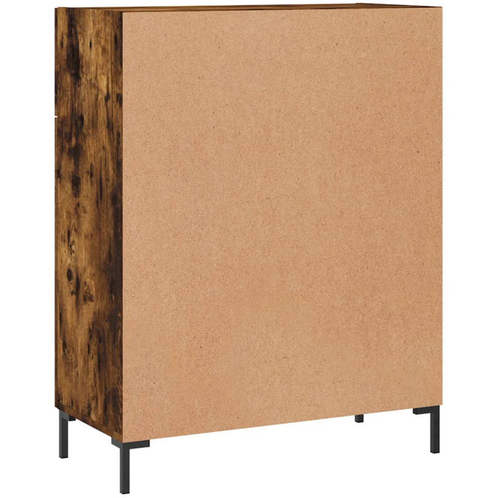 vidaXL 2 Door 2 Drawer Dark Brown Sideboard with Metal Legs Image 8