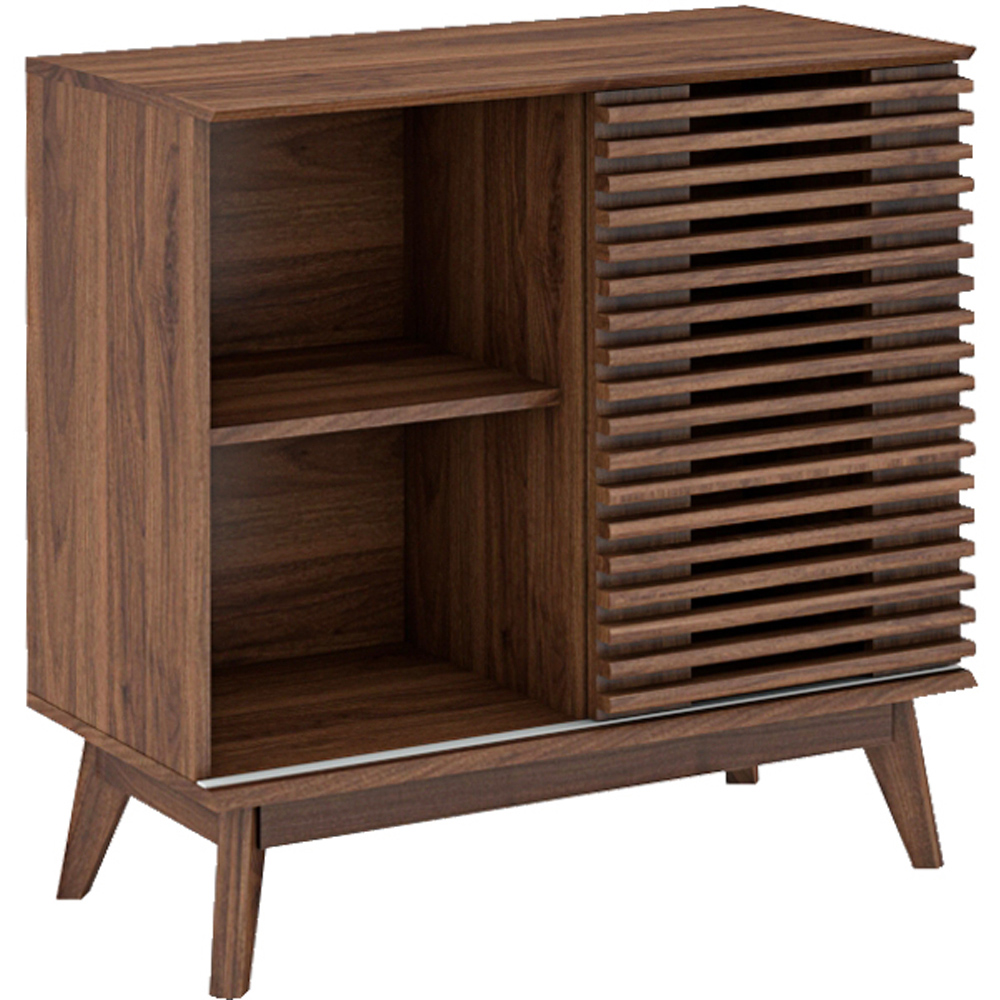 Kudl LV41 2 Shelf Dark Columbian Walnut Display Cabinet Image 2