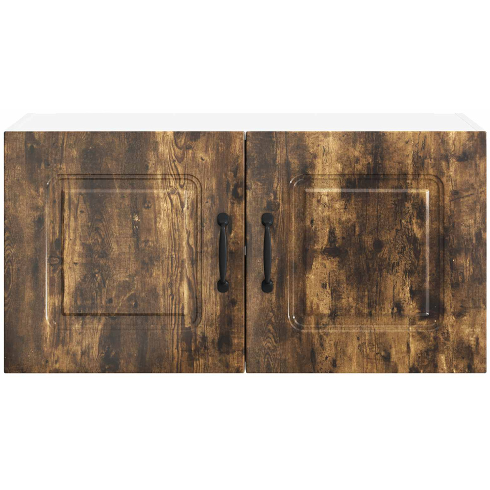 vidaXL Kalmar 2 Door Smoked Oak Wall Kitchen Cabinet Image 4