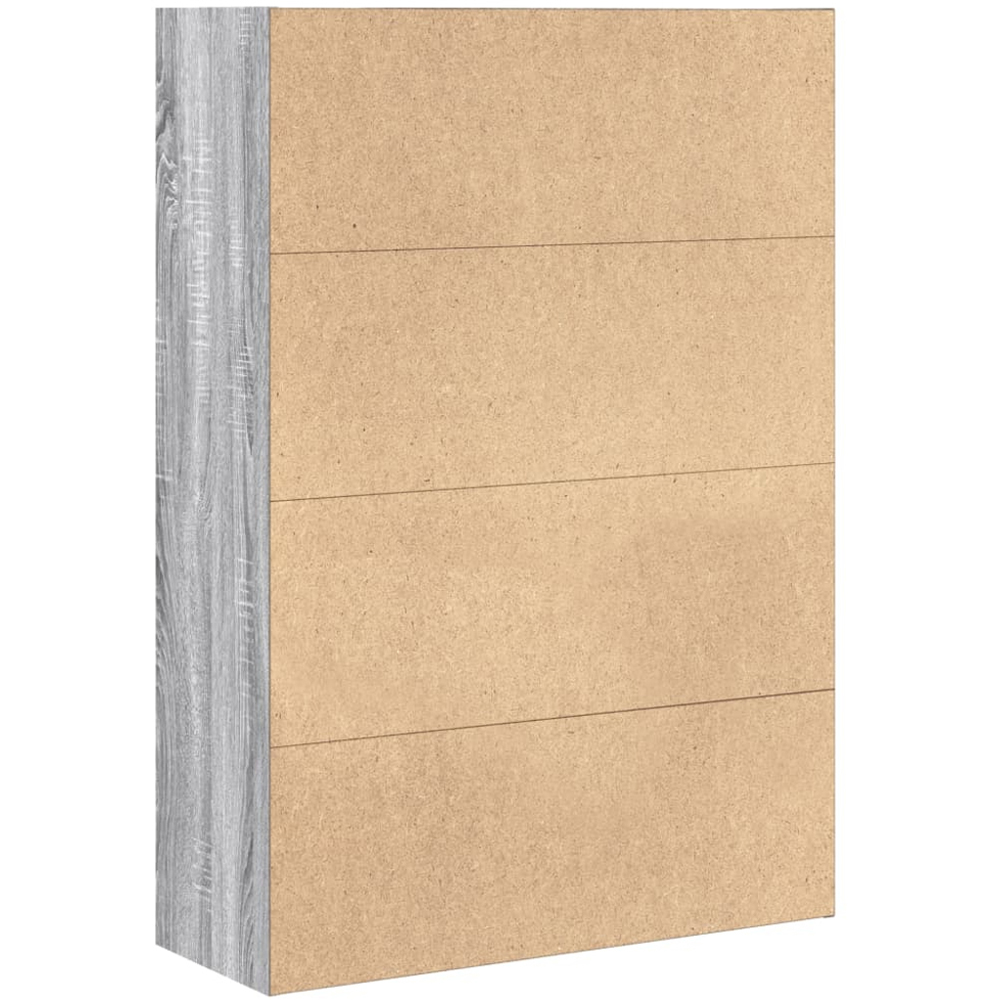 vidaXL 3 Shelf Grey Sonoma Bookcase Image 3