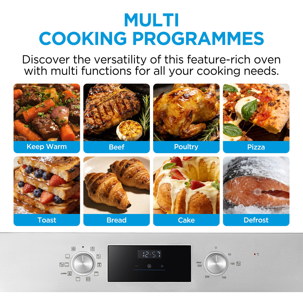 Midea Xpress Fry MBO65M90D2-SS Stainless Steel Multi-Function 70L Electric Fan Oven Image 7