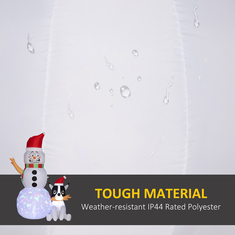 Everglow LED Inflatable Snowman with Dog Christmas Decoration 6.2ft Image 6