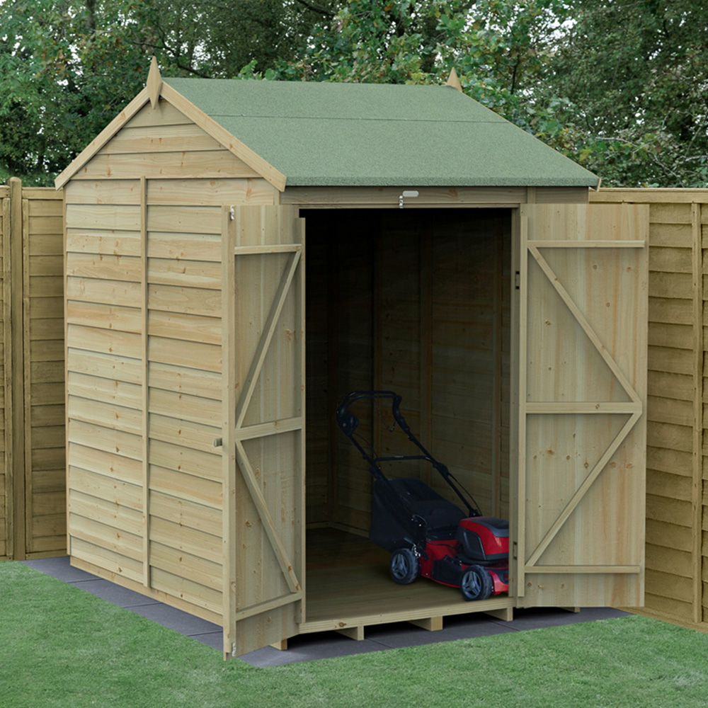 Forest Garden 4LIFE 5 x 7ft Double Door Reverse Apex Shed Image 2