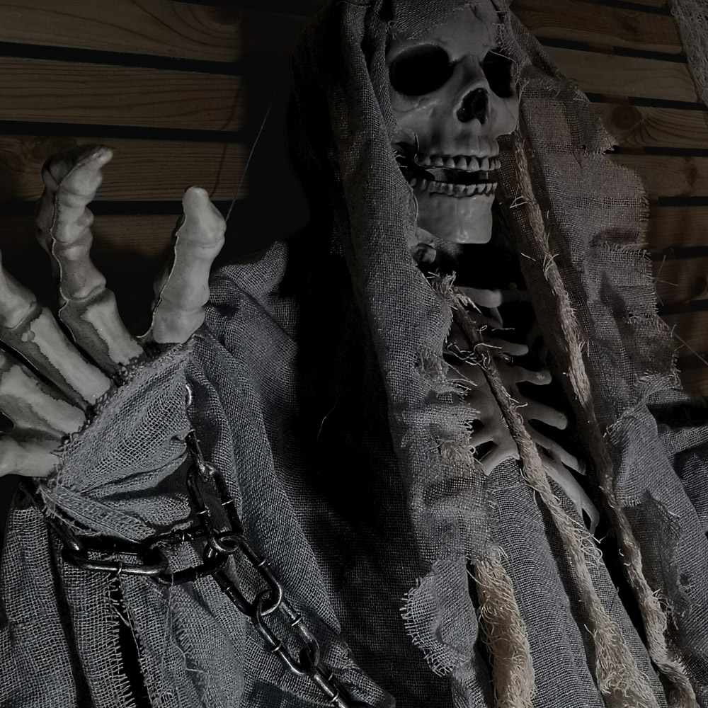 Samuel Alexander Grey Skeleton Ghost Hanging Halloween Decoration 6.5ft Image 4