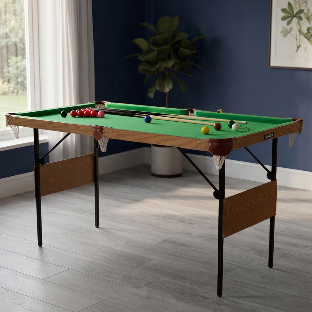 Charles Bentley 4ft 6in Snooker/Pool Table Green Image 2
