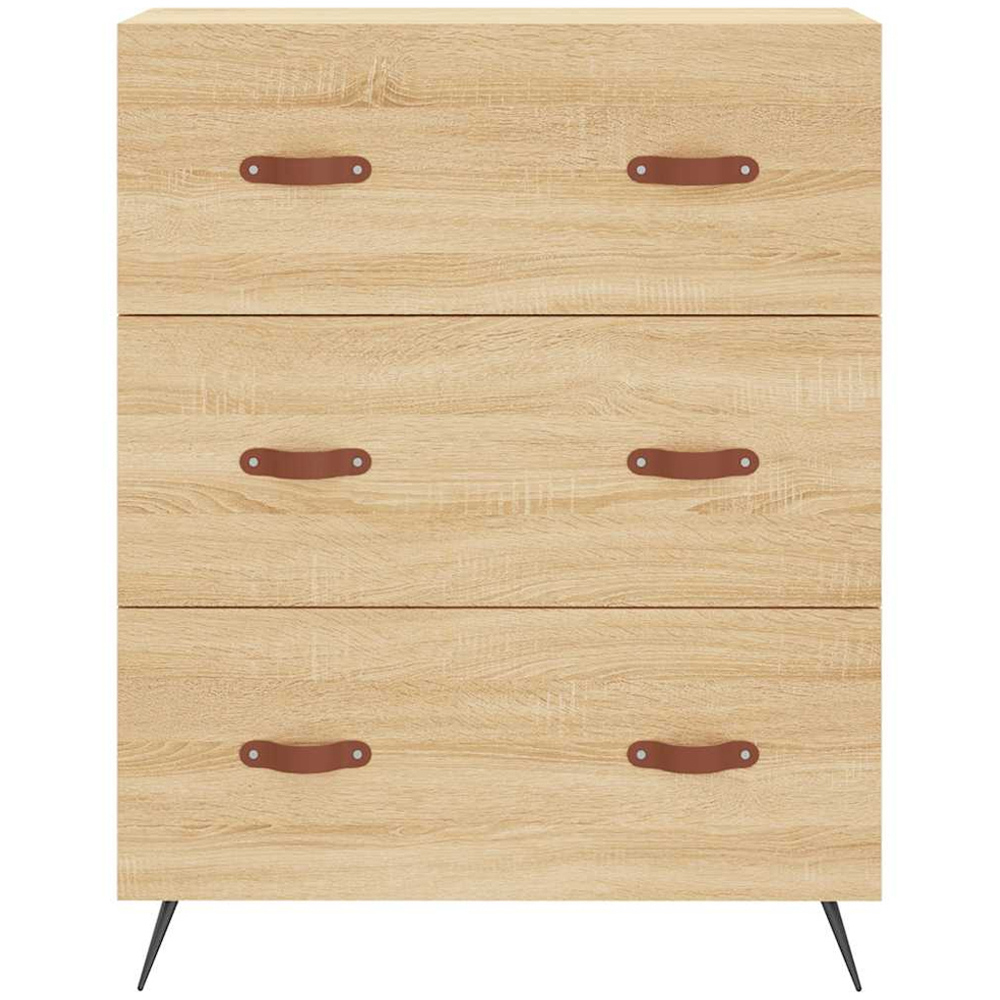 vidaXL 2 Door 3 Drawer Sonoma Oak Highboard with Metal Legs Image 8
