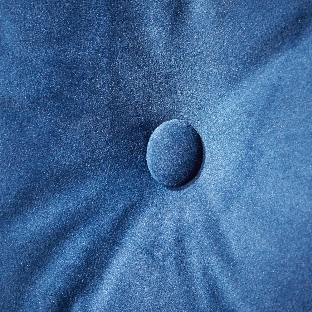 Home Source Morella 2 Seater Blue Velvet Folding Sofa Bed with Pillow Image 4