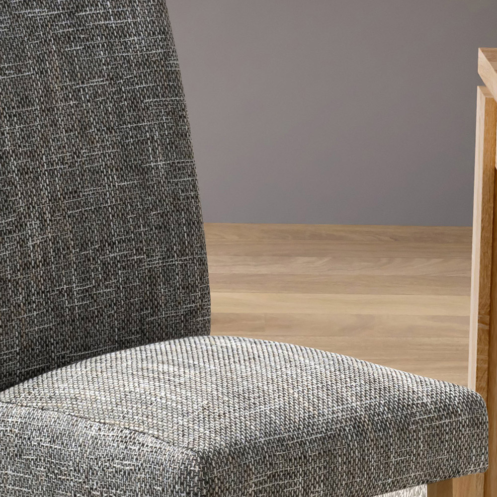 Karta Set of 2 Grey Tweed Dining Chair Image 2