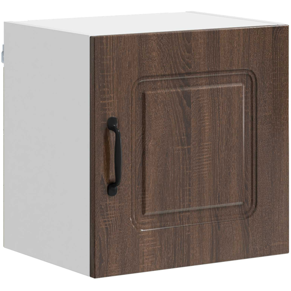 vidaXL Kalmar Single Door Brown Oak Wall Mounted Square Kitchen Cabinet Set of 2 Image 2