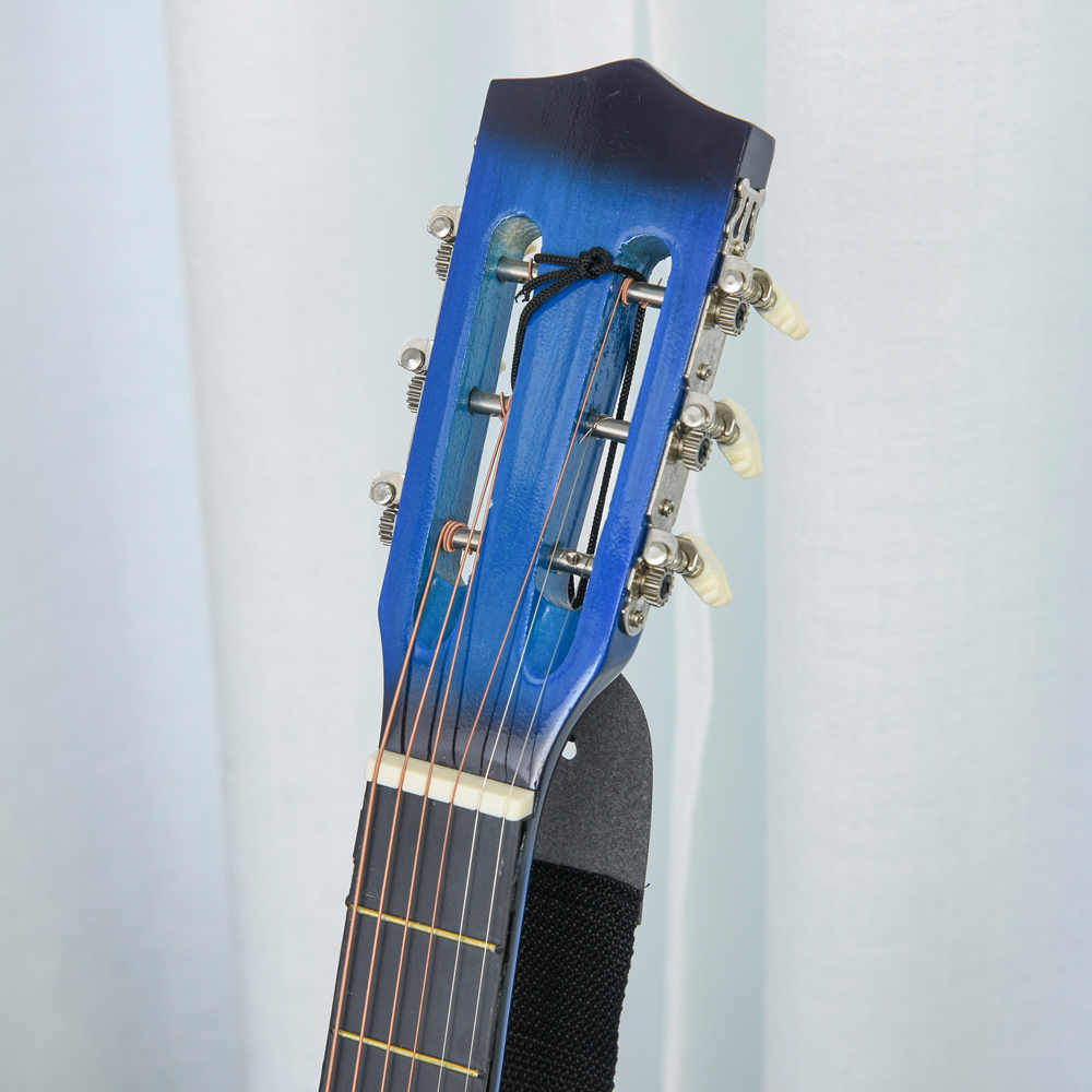 HOMCOM Blue Beginner Cutaway Acoustic Electric Guitar Image 4