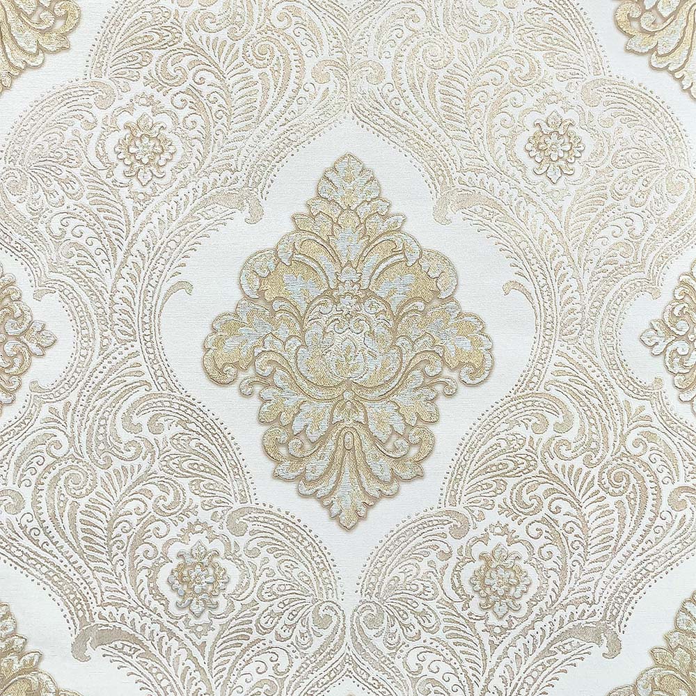 Rasch Ravella Damask Gold Wallpaper Image 1