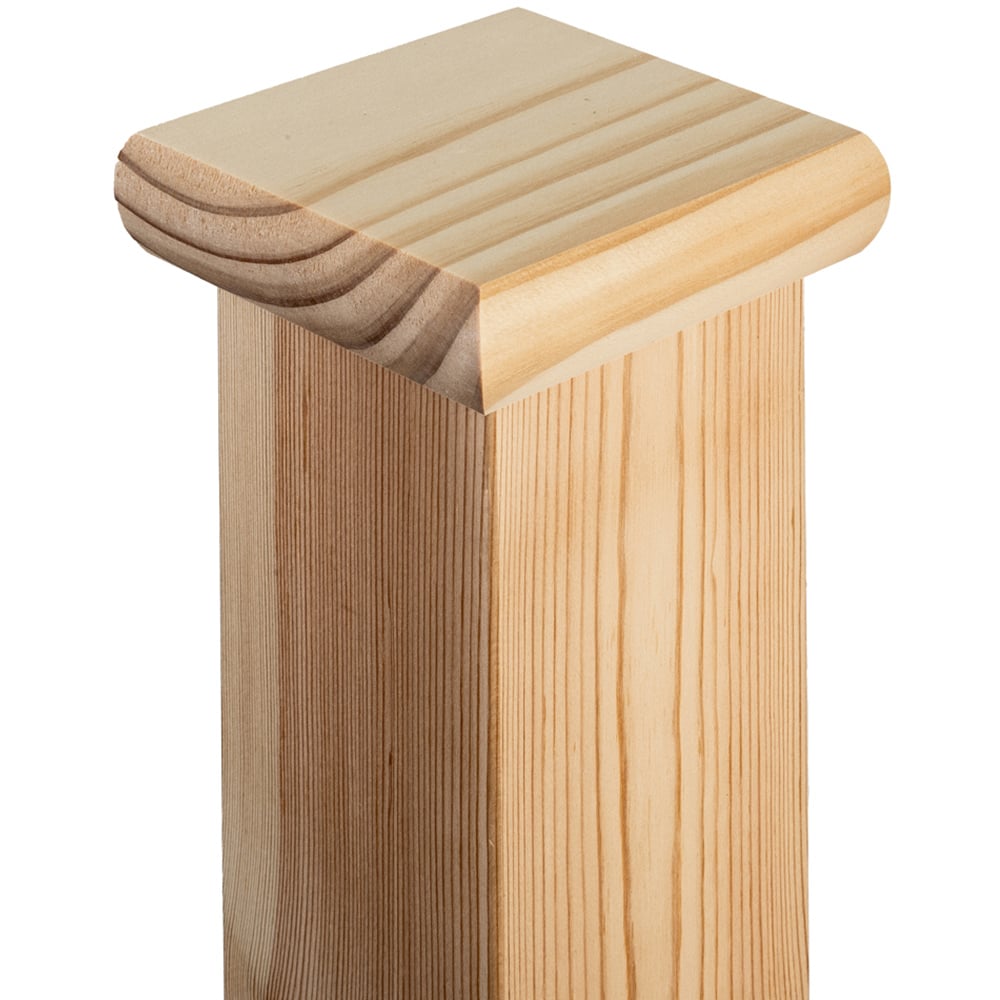 Blueprint Joinery Cambridge Flat Clear Pine Newel Post Cap 90mm Image 3