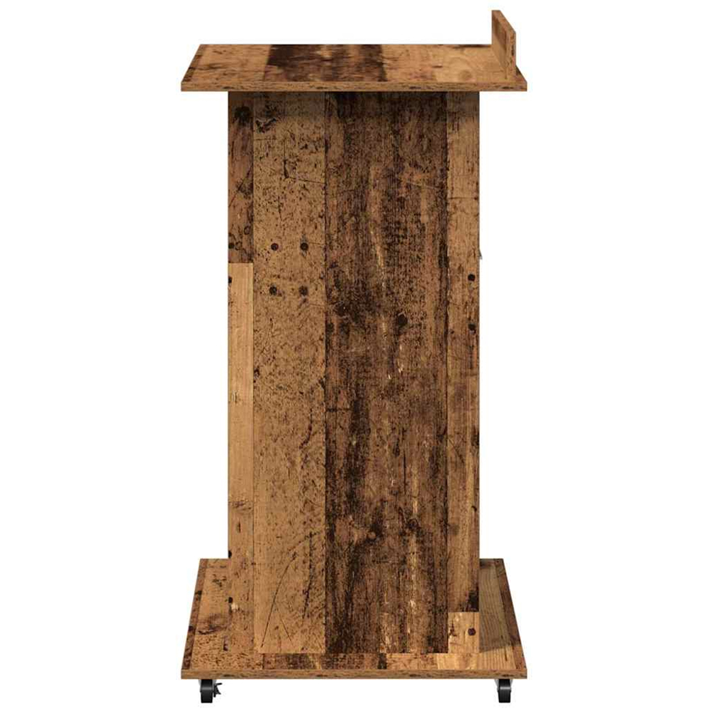 vidaXL Single Door Single Drawer Single Shelf Brown Office Podium Image 6