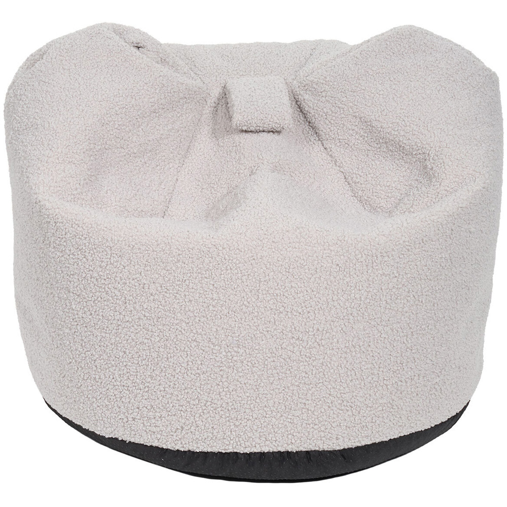 Teddy Boucle Bean Bag Silver Image 5