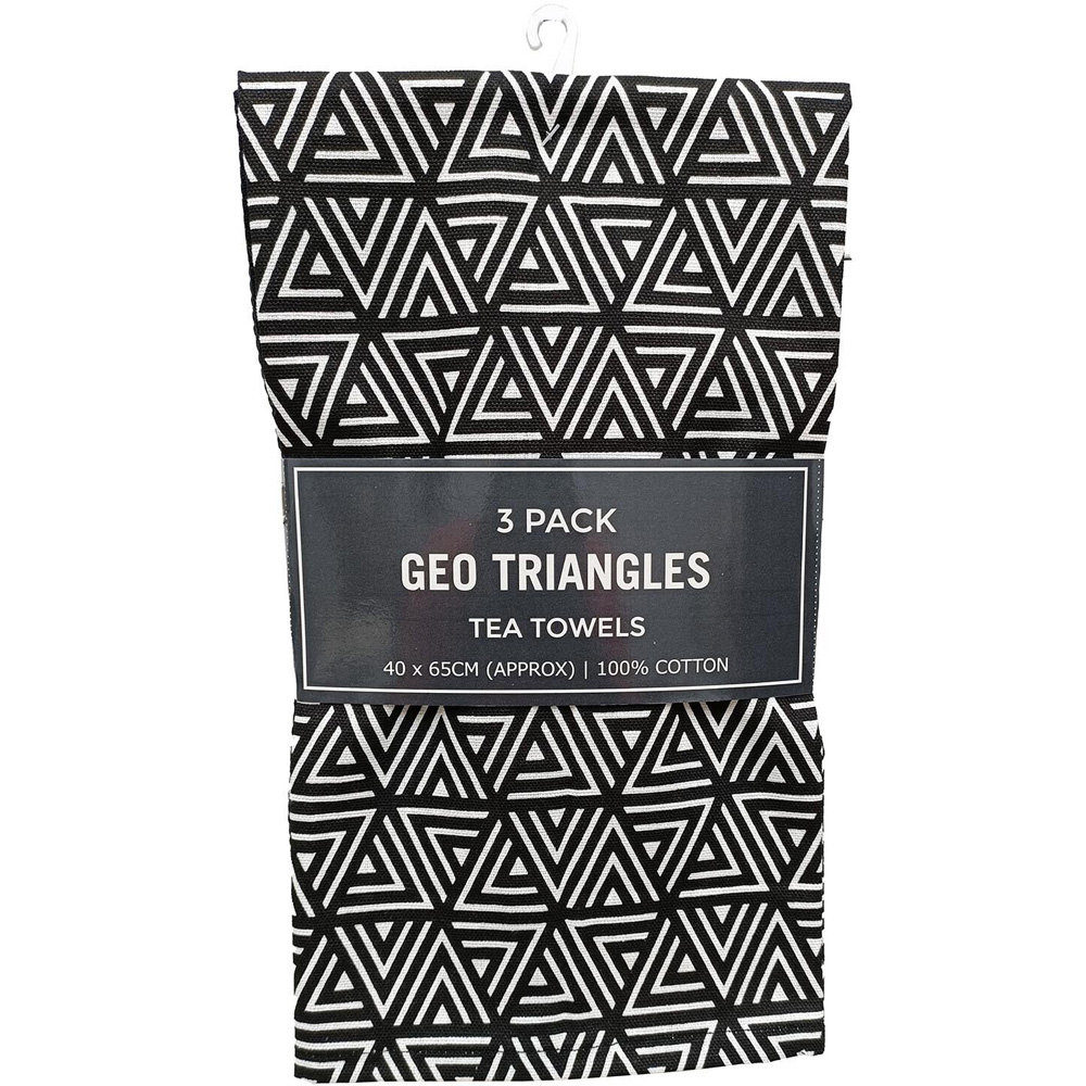 Pack of Three Geo Triangles Tea Towels Image 2