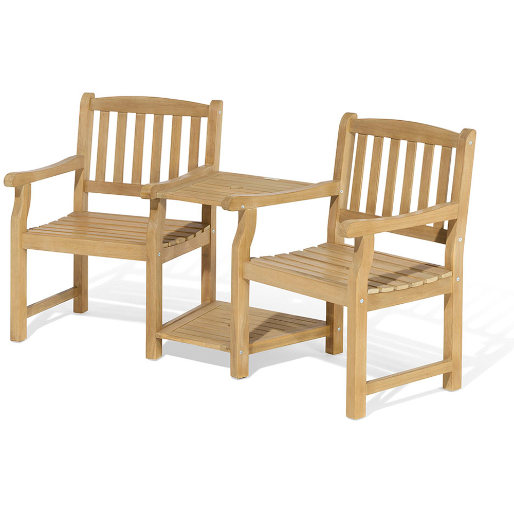 Rowlinson Tuscan 2 Seater Acacia Wood Companion Seat Image 2