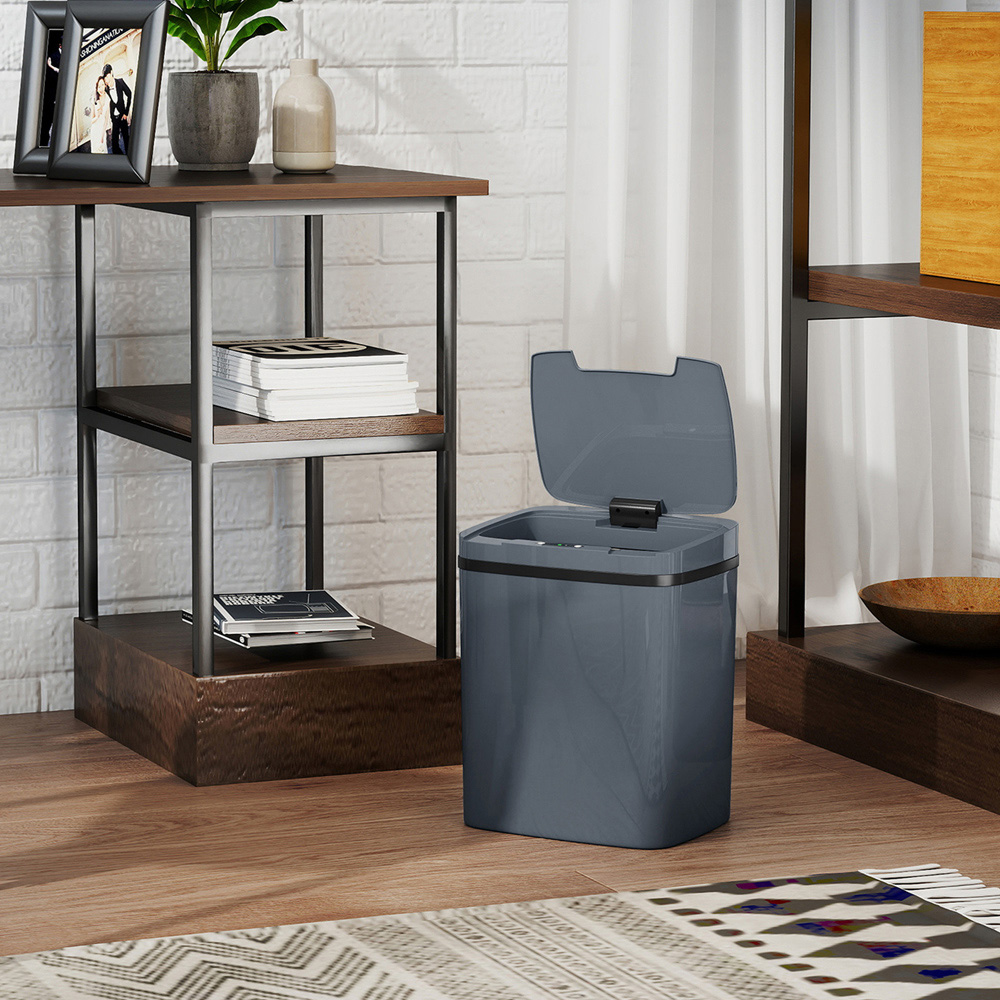 HOMCOM Grey Automatic Kitchen Sensor Bin 15L Image 7