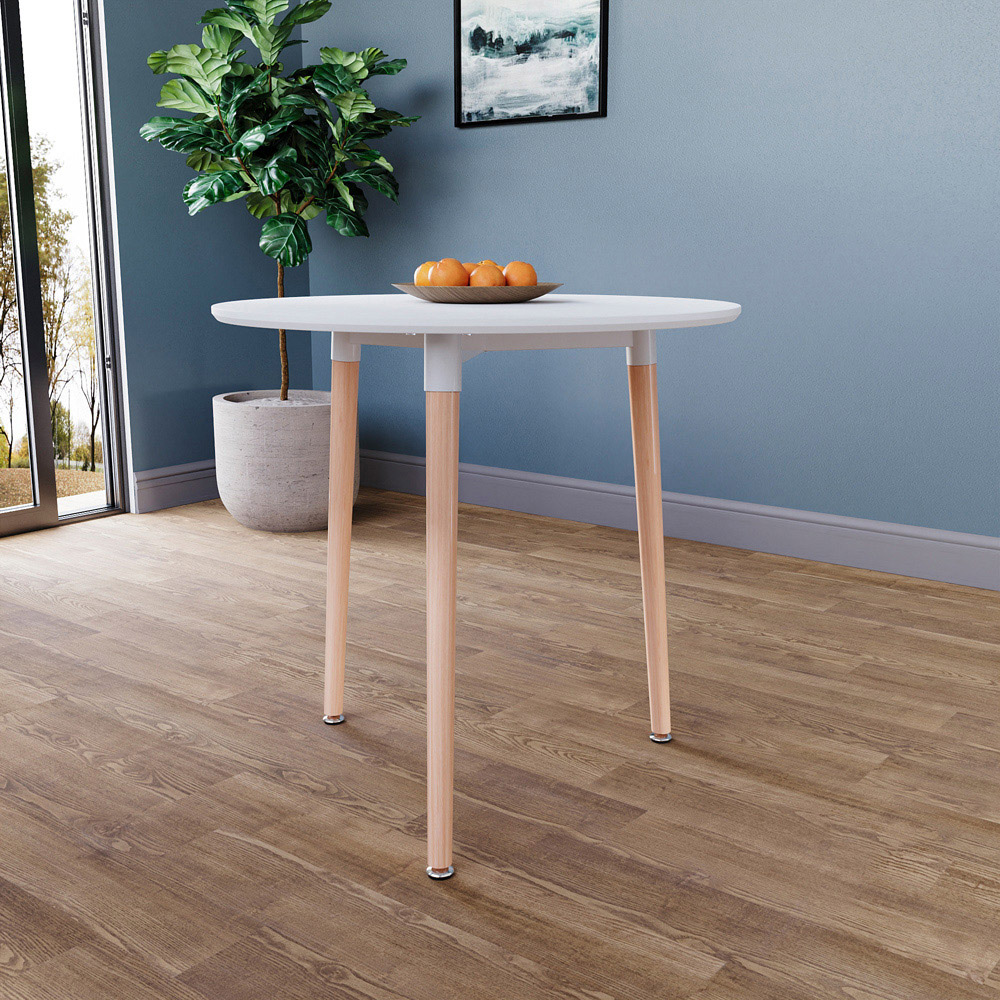 Vida Designs Batley 3 Seater Round Dining Table White Image 5