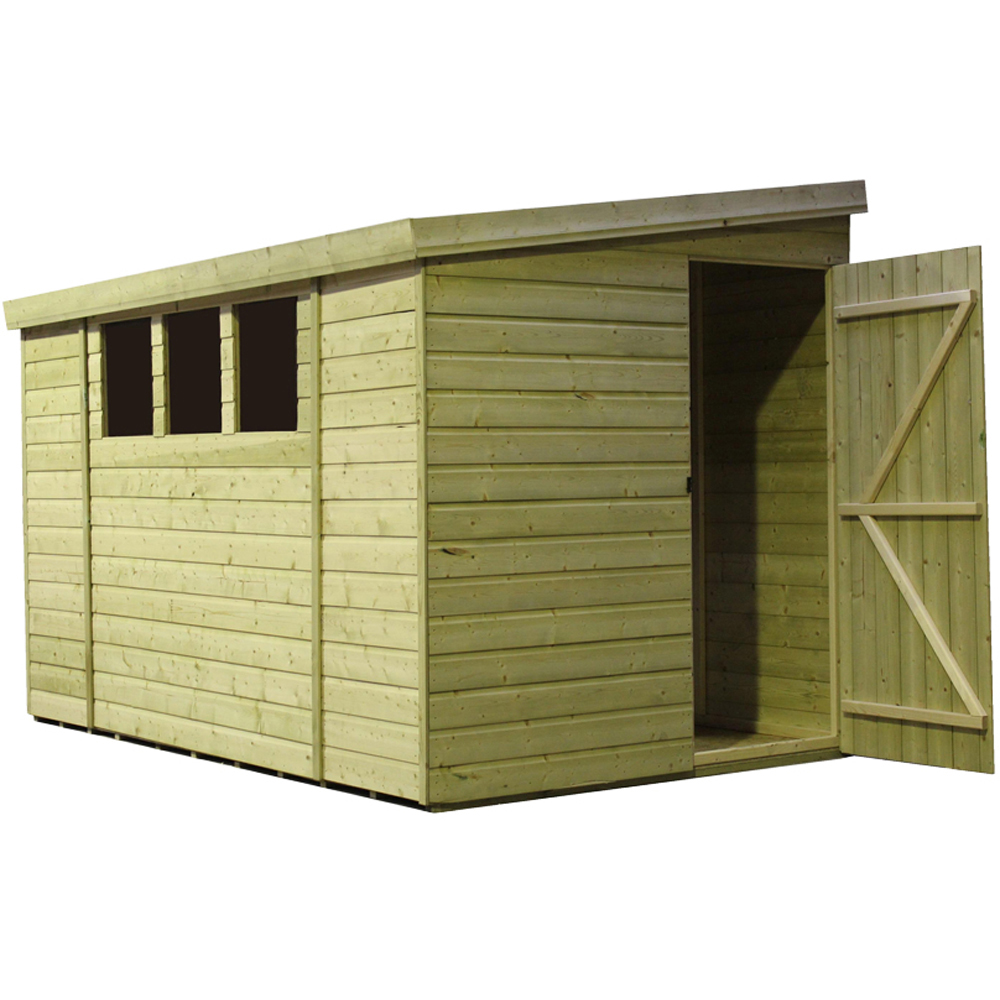 Empire Sheds 3000 12 x 6ft Tongue and Groove Wooden Pent Garden Shed Image 2