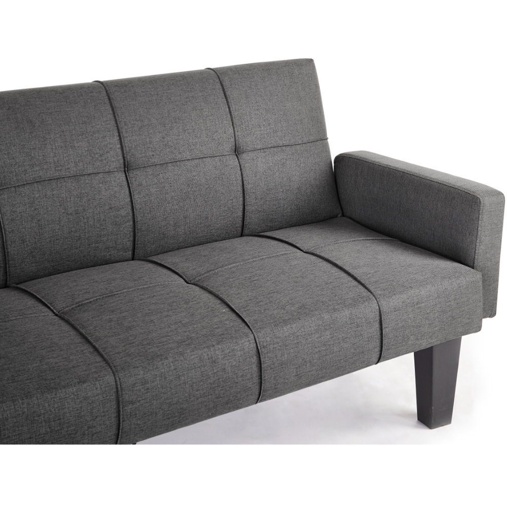 Home Detail Levine Double Sleeper Dark Grey Fabric Sofa Bed Image 5