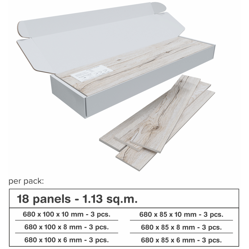 Reclaim Oak White 3D Wall Panels 18 Pack Image 4
