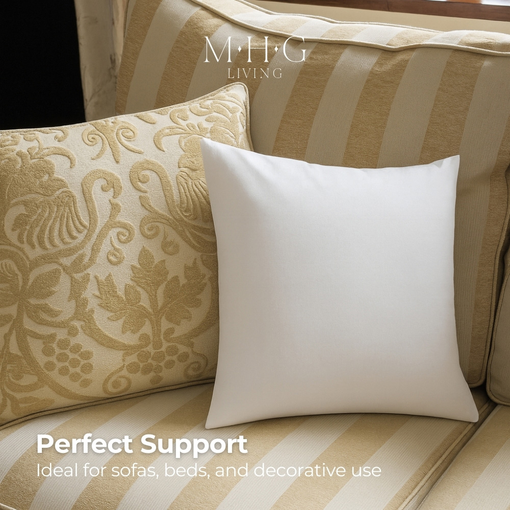 MHG Living White Duck Feather Square Cushion Pad 40 x 40cm 2 Pack Image 4