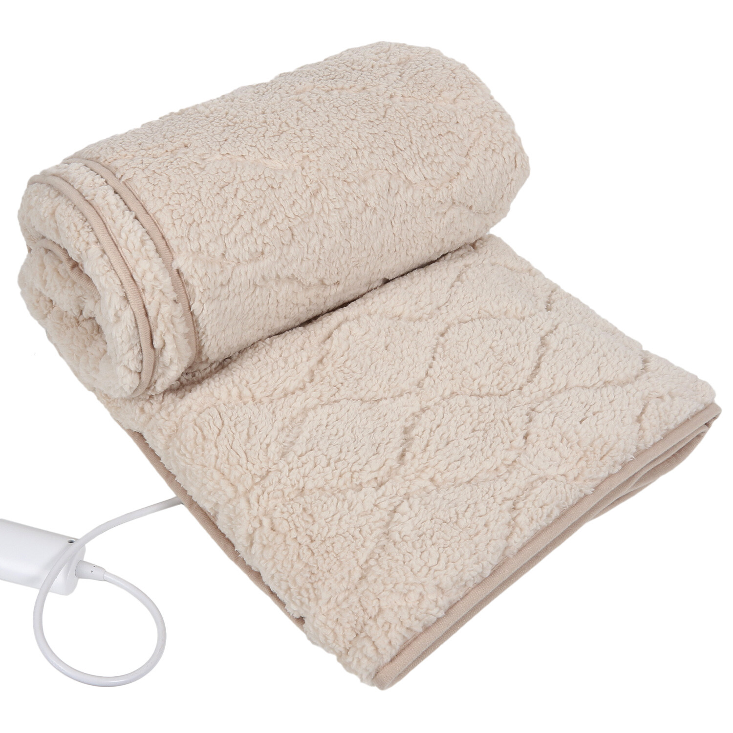 Natural Teddy Sherpa Electric Blanket Image 3
