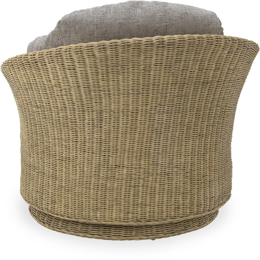 Desser Arlington Lyon Grey Natural Rattan Swivel Chair Image 3