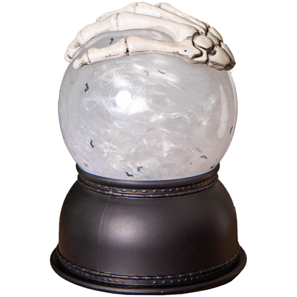 Samuel Alexander Light up Grey Skeleton Hand Globe Decoration 15cm Image 1