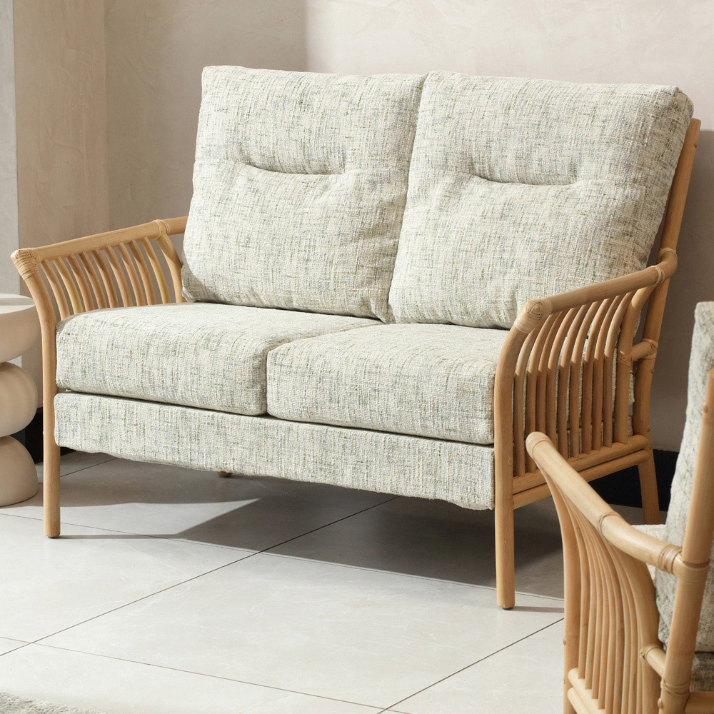 Desser Solo 2 Seater Natural Rattan Apple Crumble Sofa Image 1