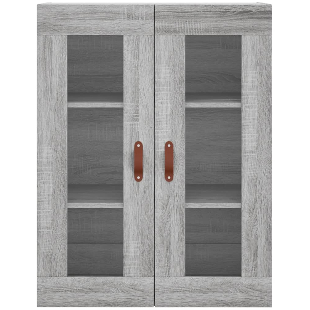 vidaXL 3 Glass Door 3 Drawer Grey Sonoma Highboard Image 6