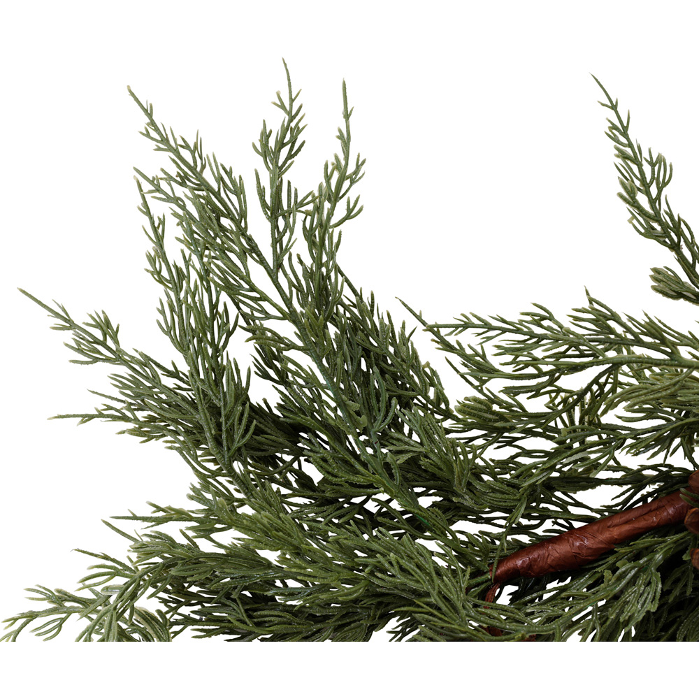 Charles Bentley Green Christmas Garland with Pinecones 180cm Image 5