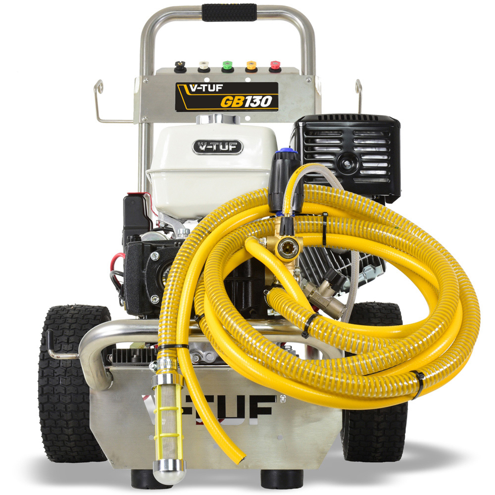 V-TUF GB130SSE 13HP Industrial Gearbox Driven Honda Petrol Pressure Washer 250Bar Image 2