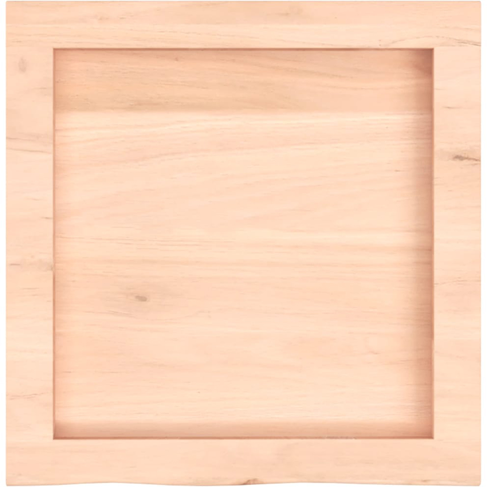 vidaXL 40cm Natural Untreated Solid Oak Wood Floating Wall Shelf Image 4