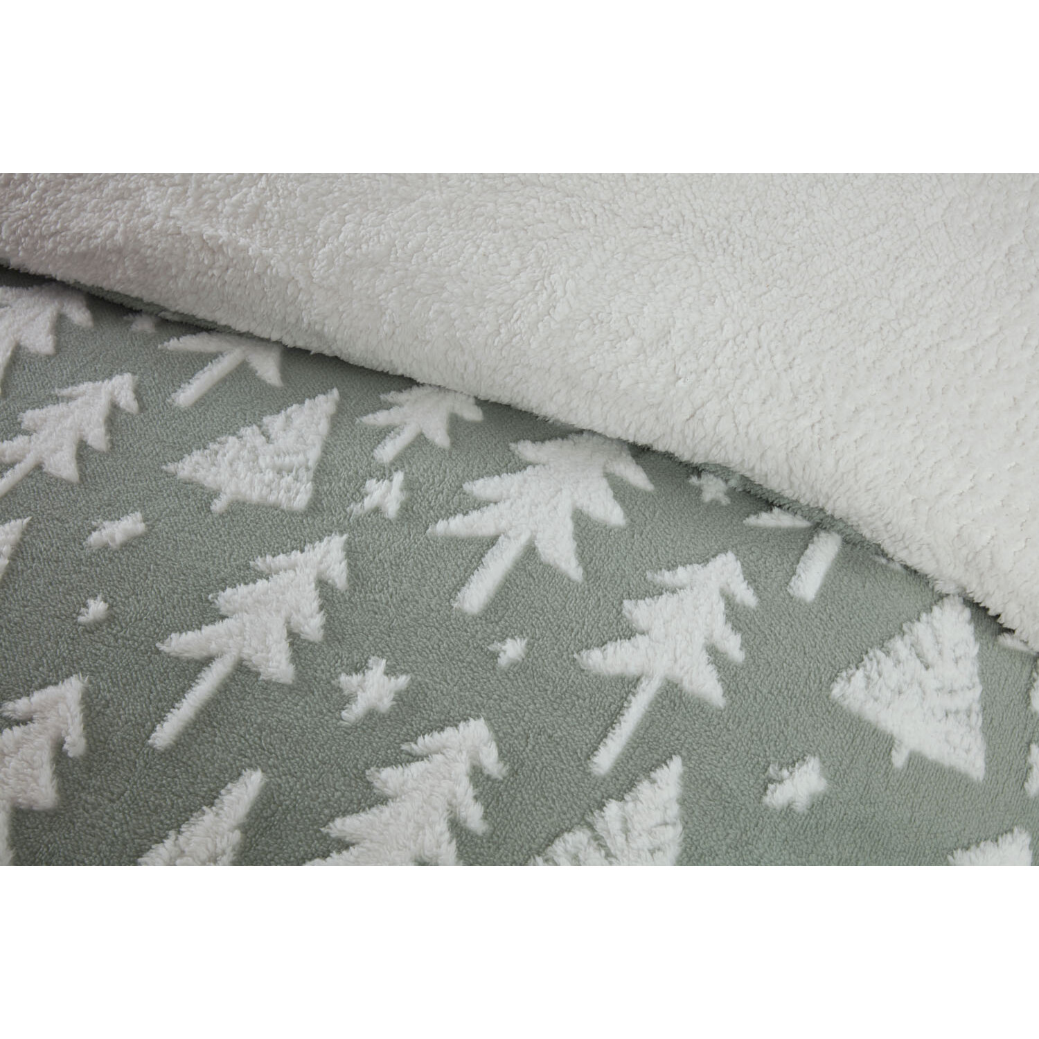 Christmas Tree King Sage Fleece Duvet Cover Set Image 4