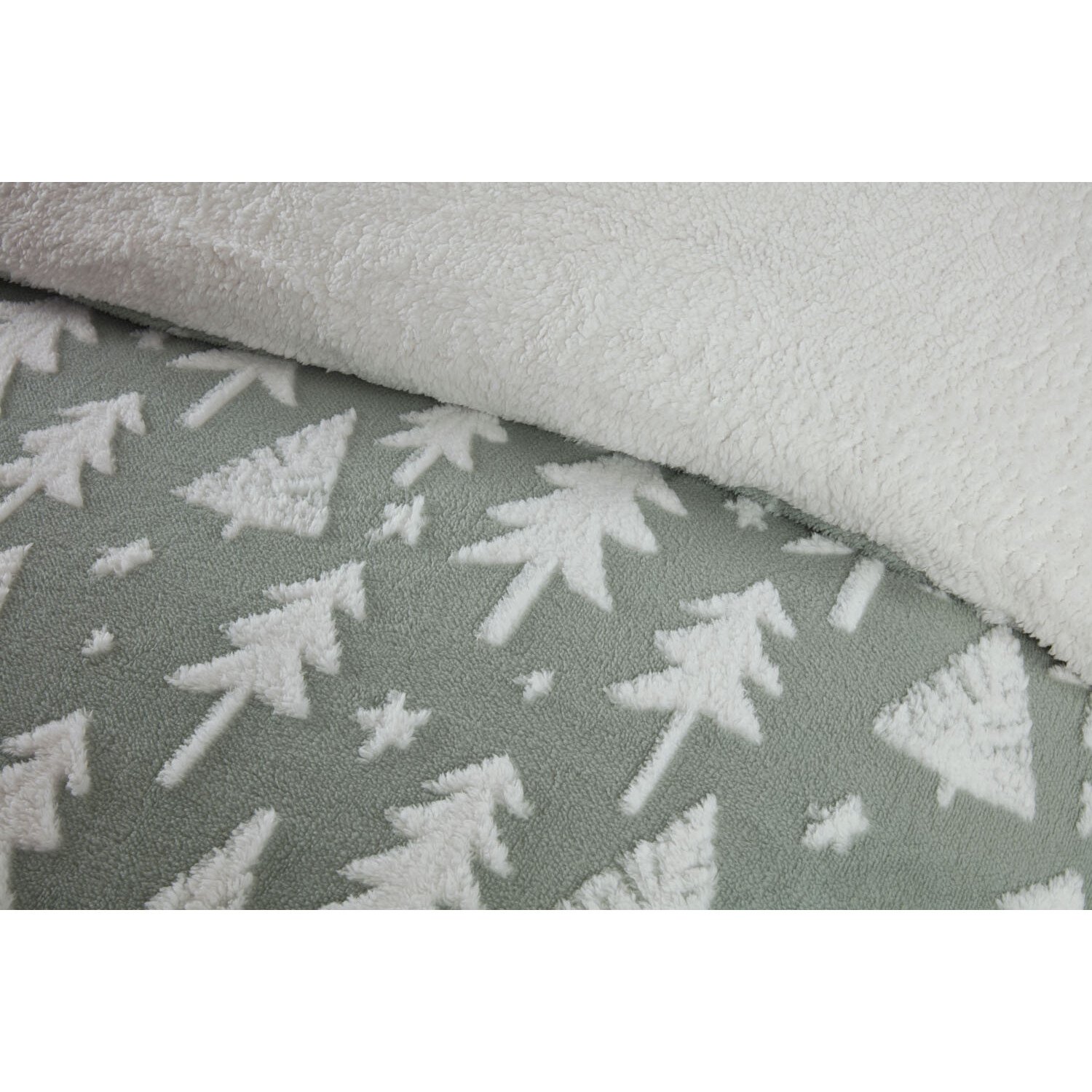 Christmas Tree Double Sage Fleece Duvet Cover Set Image 4