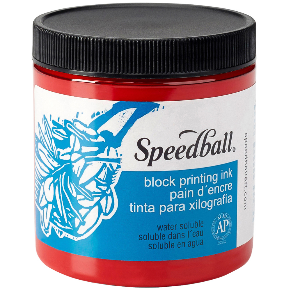 Speedball Red Water Soluble Block Ink 236.5ml Image