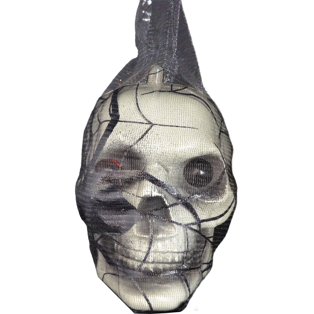 Shatchi Halloween Spider Web with LED Skull Decoration Image 1