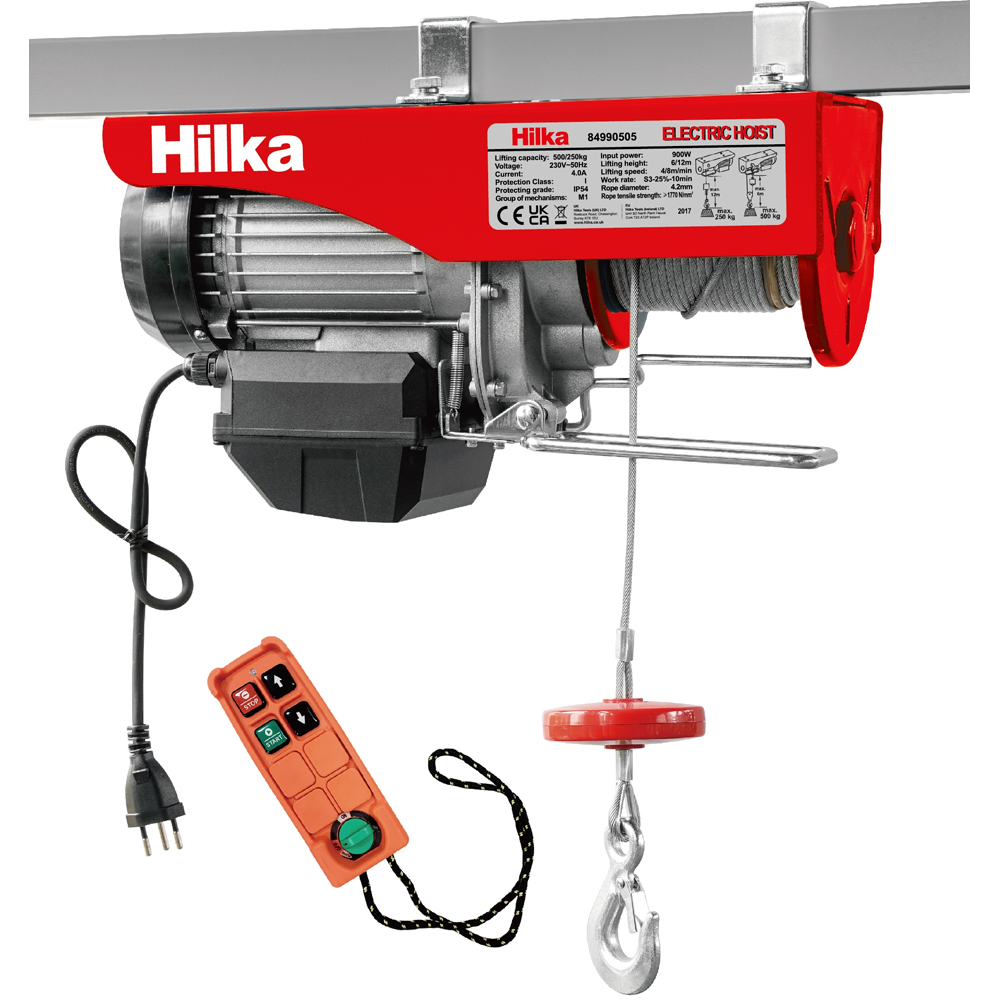 Hilka Electric Wireless Remote Hoist 500kg Image