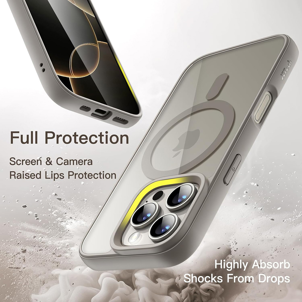 Dyzi Magnetic Natural Titanium Clear Case For iPhone 16 Pro Max Image 5